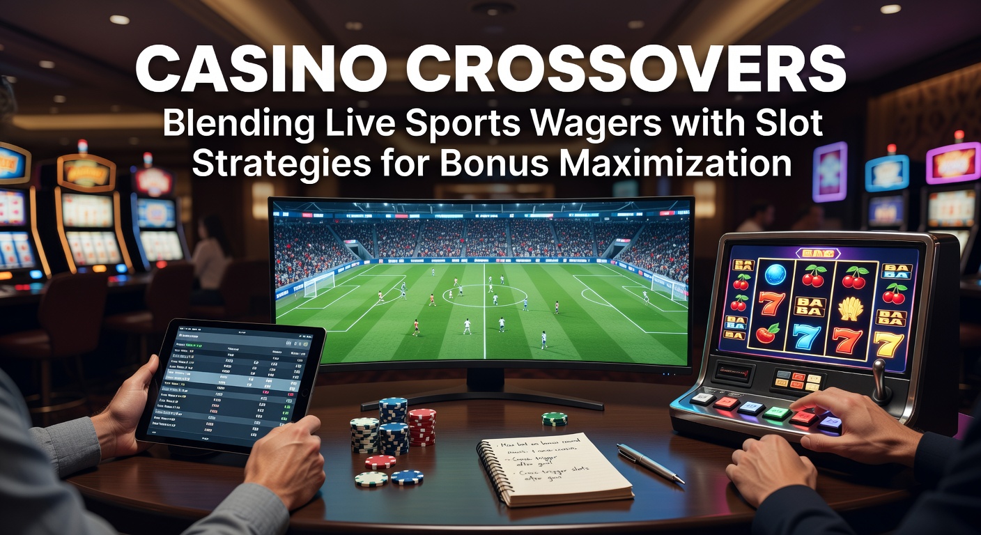 Live-Sportwette auf einem Tablet neben einem Slot-Spiel auf dem Bildschirm, das die Verschmelzung von Sport- und Casino-Elementen symbolisiert