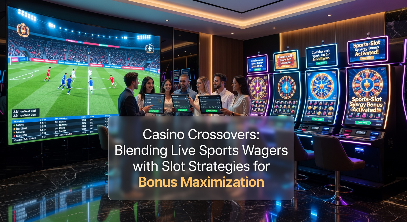 Grafik mit Slot-Rollen, Sport-Übertragung im Hintergrund und Bonus-Symbolen, die Strategien visualisieren
