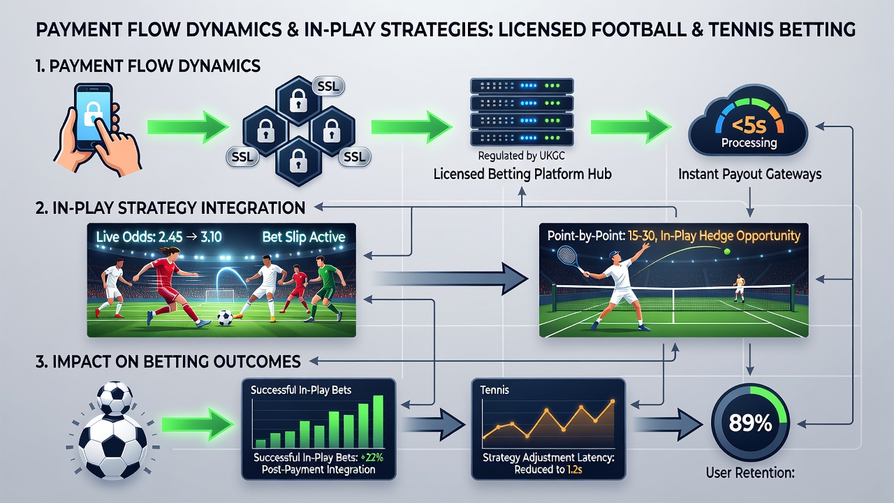 Live-Wettstrategien und Zahlungsverarbeitung in Fußball- und Tennis-Apps